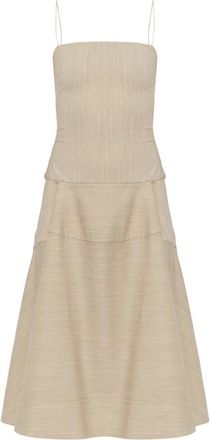 Jacquemus Paradiso Wol Jurk - Dames - Casual kleedjes - Beige - XS - Wol - Kleedjes