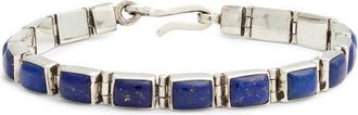 Caputo & Co. Mens Reversible Lapis Link Bracelet in Lapis Lazuli at Nordstrom