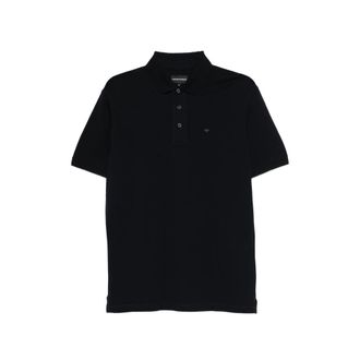 Emporio Armani Logo-plaque Short-sleeve Polo Shirt