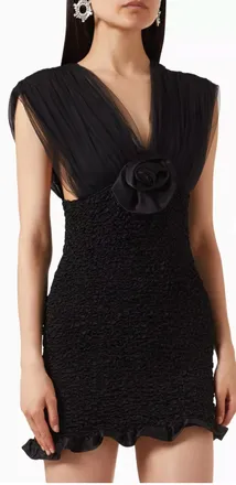 Alessandra Rich Ruched Satin Mini Dress Size XXS