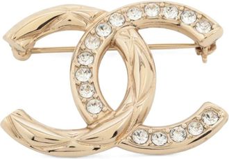 Chanel Spilla CC Mark con strass 2019 - Oro