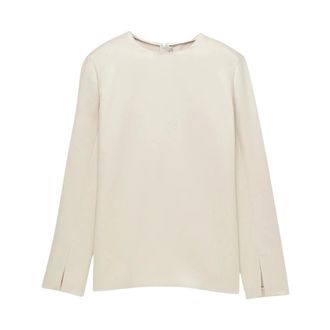 Carven Top met lange mouwen - Dames - Tops - Beige - Maat: S