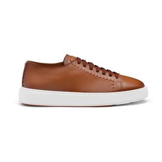 Santoni Sneakers, male, Brown, 9 UK, Leather Sneaker