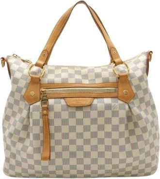 Louis Vuitton Pre-owned Handbags, female, Beige, Size: ONE SIZE Pre-owned Evora MM Damier Azur Tote Bag