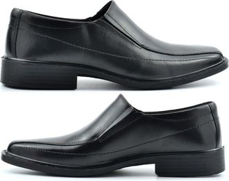 Generic Mens Formal Leather Shoes Boys School Shoes Size 13 Mens Formal Shoe Size 14 Extra Large Shoe Slip On Office Work Genuine Leather Sizes 7-14 Black 14 