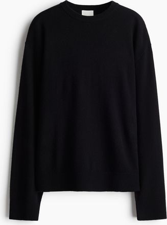 H&M Kaschmirpullover in Oversize - Schwarz