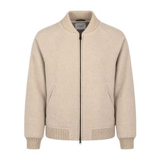 Circolo 1901 Bomber Zip Luxury Wool - - Jackets - Uomo - Beige - M