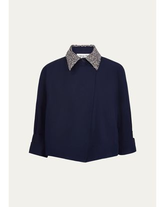 TWP New Chapter Crystal-Collar Cotton Shirt