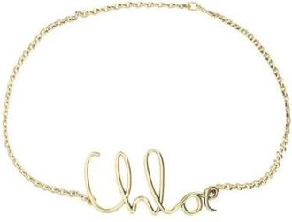 Chlo&eacute; Metalen Kettingpatroon Riem met Monogram - Dames - Riemen - Geel - ONE Size - Accessoires
