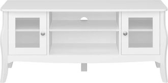 ebuy24 Mueble tv barroco 2 puertas, 1 estante blanco