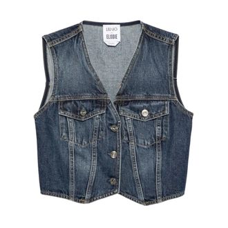 Liu Jo Jassen, Dames, Blauw, S, Denim, Vest