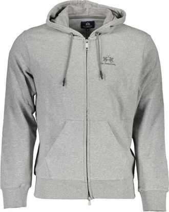 La Martina Zip-throughs - Heren - Vesten met rits - Grijs - 2XL - Katoen - Hoodies & sweatvesten