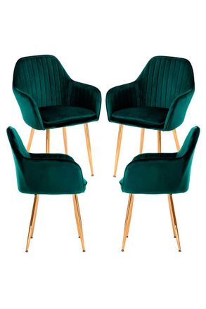 Regalos Miguel Regalos Miguel - Packs Sillas Comedor - Pack 4 Sillas Chic Golden - Verde