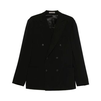 Corneliani Blazers, male, Black, Size: 2XL Completo doppiopetto