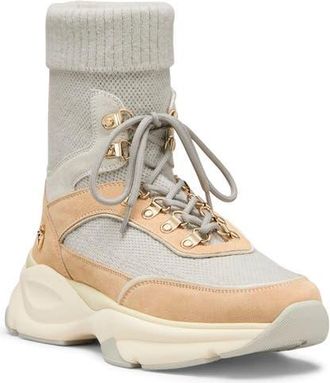 Stuart Weitzman Hiker High-Top Sneaker in Adobe/cobblestone at Nordstrom, Size 11
