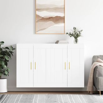 vidaXL Vidaxl - Armarios De Pared 2 Uds Madera De Ingenier&iacute;a Blanco