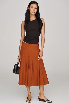 Maeve Pintuck Midi Skirt