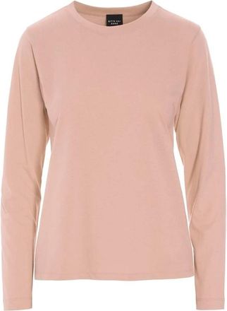 Bitte Kai Rand Basic Blouse met Lange Mouwen - Dames - Longsleeves - Roze - L - Katoen - Tops