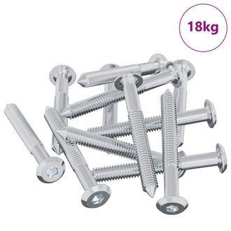 vidaXL Tornillo 1800 Pcs Plateado M6 X 50 Mm Acero Vidaxl