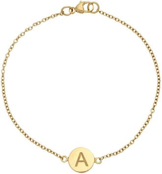 Lily & Roo Gold Personalised Disc Bracelet