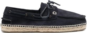 Maneb&igrave; lace-up suede espadrilles - men - Rubber/Jute/Calf Suede/Fabric - 39 - Blue
