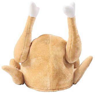 Generic Plush Adult Turkey Costume Hat Turkey Glowing Hat Thanksgiving Party Caps Long Billed Cap (B, One Size)
