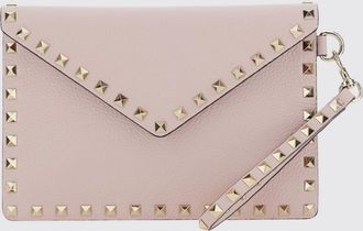 Valentino Garavani Pochette a busta Rockstud in pelle a grana con borchie