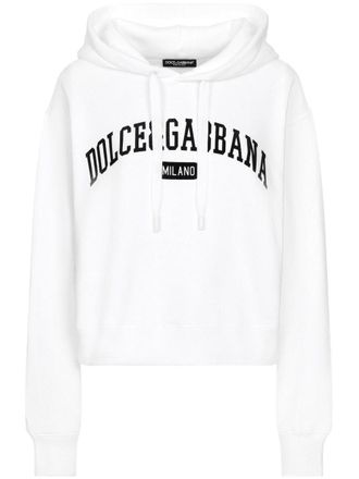 Dolce & Gabbana logo-print hoodie - White