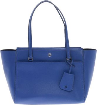 Tory Burch Parker Logo Tote Bag - Dames - Shoppers - Blauw - ONE Size - Tassen