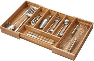 iDesign Expandable Acacia Wood Cutlery Drawer Organizer - Natural at Nordstrom