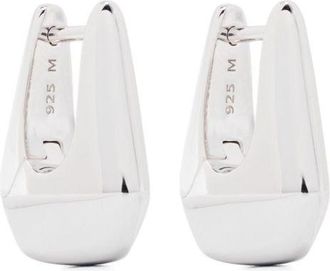 Missoma x Lucy Williams Arco hoop earrings - women - Rhodium Plated Sterling Silver - One Size