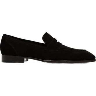 Anthony Veer Belmont Penny Loafer in Velvet Noir Black at Nordstrom, Size 11.5