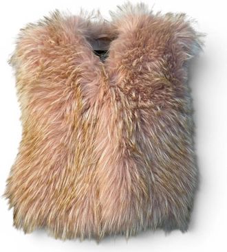 Luisa Cerano Jassen, Dames, Roze, XS, Polyester, Faux fur waistcoat