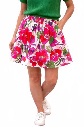 THML Clothing Floral Print Mini Skirt In Multi