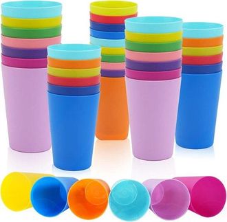 OEM Allecta - Vasos De Pl&aacute;stico Reutilizables - 260 Ml - Ni&ntilde;os - Aire Libre - Picnic - Camping