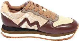 Maliparmi Vegan schoenen in bruin/beige re-volution stijl - Dames - Sneakers - Bruin - 36 EU - Schoenen