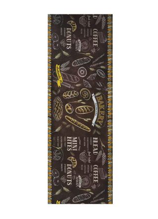 Atticgo Alfombra de cocina lavable comida multicolor 52x200 cm