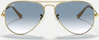 Ray-Ban occhiali da sole aviatore con lenti sfumate classiche in arista gold-Oro