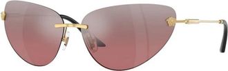 Versace Authentieke stijlvolle brillen van premium kwaliteit - Dames - Zonnebrillen - Geel - 64 MM - Accessoires