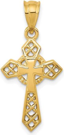 Diamond2Deal 14k Yellow Gold Celtic Cross Pendant