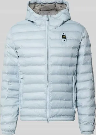 Blauer Steppjacke mit Zweiwege-Rei&szlig;verschluss Modell Charles in Hellblau, Gr&ouml;&szlig;e XXXL