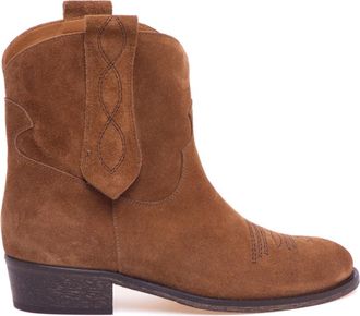 Via Roma 15 Tronchetto Texano - Dames - Cowboylaarzen - Bruin - 36 EU - Leer - Schoenen