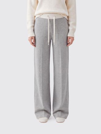 Elisabetta Franchi Pantaloni jogging wide leg in maglia di viscosa con coulisse