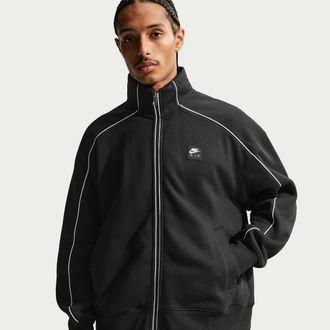 Nike Mens Air Fleece Track Jacket in Black | IF1262-010