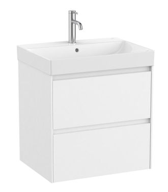 Roca Pack Unik Mueble Blanco De 2 Cajones + Lavabo Ona - Roca Medidas: 600x460x645 Mm
