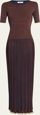 Zankov Gago Fine Rib Short-Sleeve Maxi Dress