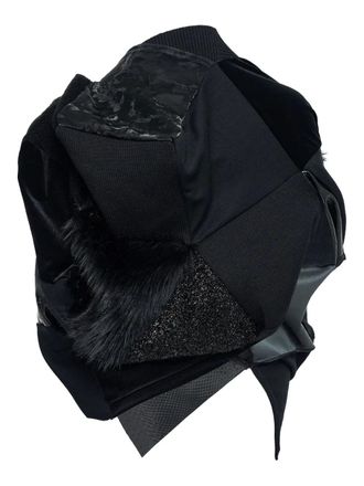 Junya Watanabe patchwork top - women - Polyester/Wool/Cupro/Polyurethane/Acrylic/Nylon/Rayon/Cotton - M - Black