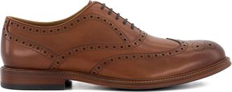 Dune London Mens Solihull Wing-Tip Brogues Size UK 9 Flat Heel Lace Up Shoes Red