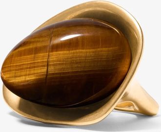 Michael Kors 24k-Gold-Plated Brass and Stone Ring