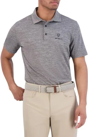 Ben Sherman Yarn Dye Marl Performance Golf Polo in Charcoal at Nordstrom, Size Xx-Large